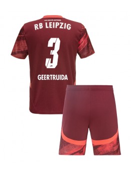 RB Leipzig Lutsharel Geertruida #3 Auswärts Trikotsatz für Kinder 2024-25 Kurzarm (+ Kurze Hosen)